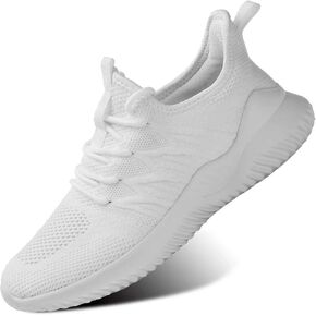Womens Ladies Walking Running Shoes Slip On Lightweight Casual Tennis Sneakers Girls Kids Zapatos de Mujer White in Saudi Arabia
