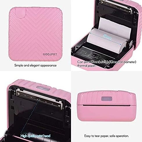 Mini Printer, 58mm Portable Barcode SD 203Dpi Photo Pocket Mobile Thermal(D) in Kuwait