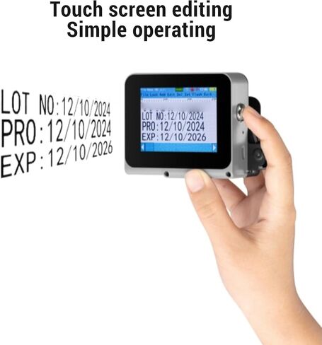 YWBL-WH Handheld Inkjet Printer, Portable Mini with HD LED Touch Screen, Smart 4 Core CPU for QR Code and Barcode Printing in Retail and Warehousing in Kuwait