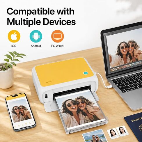 YOTON Photo Printer with 162 Sheets (4"x6") & 3 Ink Ribbon, Support AR Video Printing, WiFi Connection, Portable Photo Printer for iPhone/Android/Laptop in Kuwait