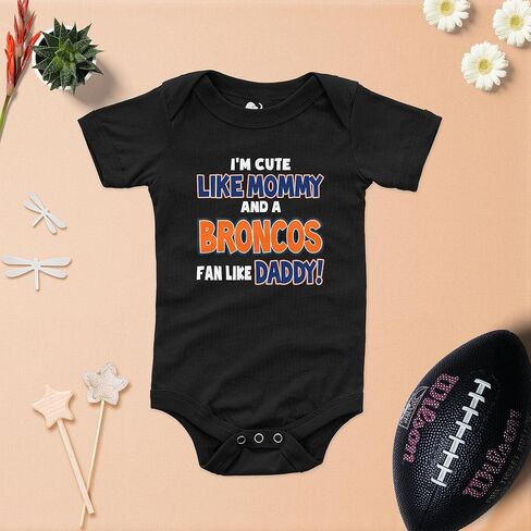 NanyCrafts Baby's I'm Cute like Mommy and a Broncos Fan like Daddy Bodysuit in Kuwait