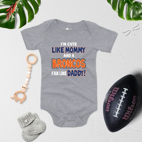 NanyCrafts Baby's I'm Cute like Mommy and a Broncos Fan like Daddy Bodysuit in Kuwait