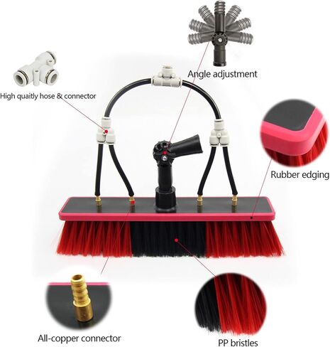 Solar Cleaning Roller Brush,Solar Panel Cleaning Kit - 20Ft Water Fed Window Cleaning Brush & Pole - Ideal for Photovoltaic Systems & High Windows - Efficient, Lightweigh,3.6M/12FT in Kuwait