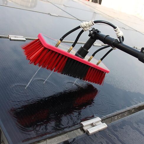 Solar Cleaning Roller Brush,Solar Panel Cleaning Kit - 20Ft Water Fed Window Cleaning Brush & Pole - Ideal for Photovoltaic Systems & High Windows - Efficient, Lightweigh,3.6M/12FT in Kuwait