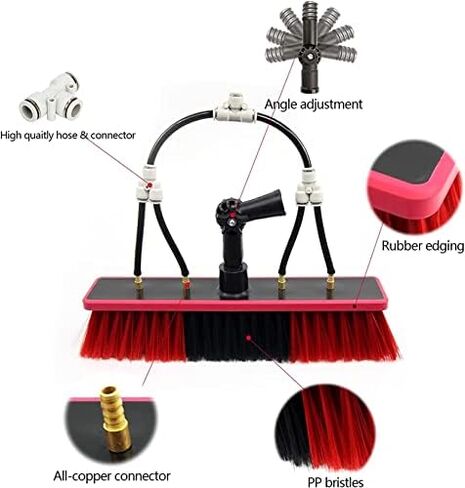 Cleaning Brush 12Ft Water Fed Window Cleaning Pole Conservatory Solar Panel High Reach Extendable Extended Extension Brush Squeegee Equipment Hose Fed Kit in Kuwait
