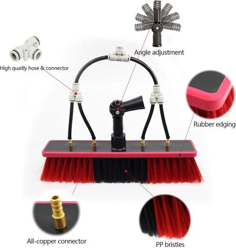 Water Fed Pole Kit - 3.6M Window Cleaning Pole with Brush Head for Solar Panel & Photovoltaic Cleaning - Efficient Outdoor Cleaning Tool,One Color-6m in Kuwait