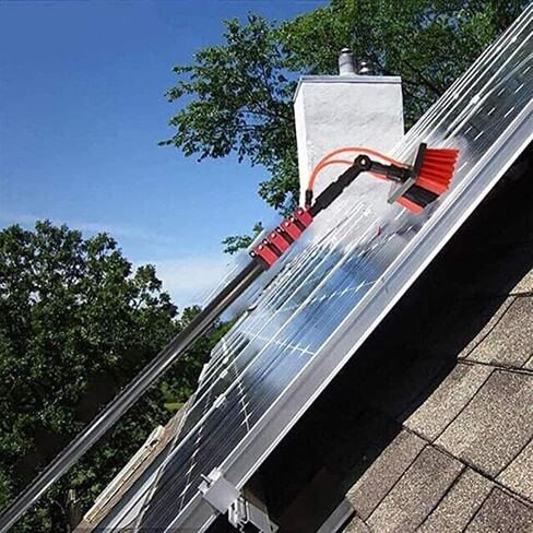 Water Fed Pole Kit - 3.6M Window Cleaning Pole with Brush Head for Solar Panel & Photovoltaic Cleaning - Efficient Outdoor Cleaning Tool,One Color-6m in Kuwait