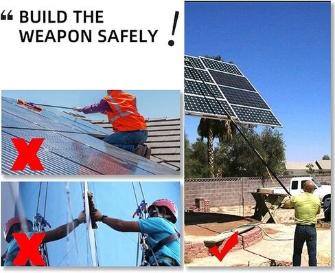 Water Fed Pole Kit - 3.6M Window Cleaning Pole with Brush Head for Solar Panel & Photovoltaic Cleaning - Efficient Outdoor Cleaning Tool,One Color-6m in Kuwait