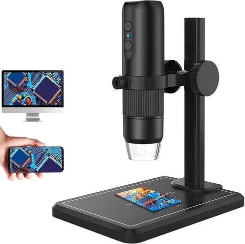 Microscope, Digital Microscope USB 8 LED Endoscope 1000x Zoom Camera Magnifier Suitable for Mobile Phone PC Electronic Equipment Repair Coin Welding Tool,for Homeschool Lab in Kuwait