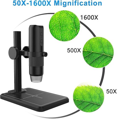 Microscope, Digital Microscope USB 8 LED Endoscope 1000x Zoom Camera Magnifier Suitable for Mobile Phone PC Electronic Equipment Repair Coin Welding Tool,for Homeschool Lab in Kuwait