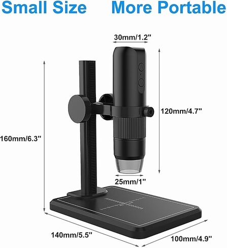 Microscope, Digital Microscope USB 8 LED Endoscope 1000x Zoom Camera Magnifier Suitable for Mobile Phone PC Electronic Equipment Repair Coin Welding Tool,for Homeschool Lab in Kuwait