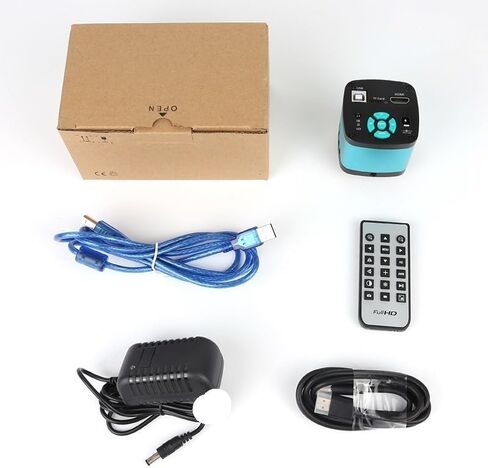 Lab Microscope Replacement Parts 4K 48MP HDMI USB Digital Video Monocular Microscope Camera Continus Zoom 180X 130X C Mount in Kuwait