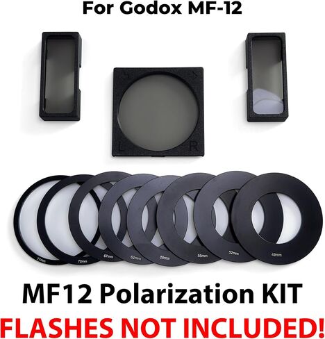 Cross-Polarization Sets for Flashes - Dental Photography Polarizer Set for Camera (YONGNUO YN-14EX) No Glare, No Reflections Camera Photography in Kuwait