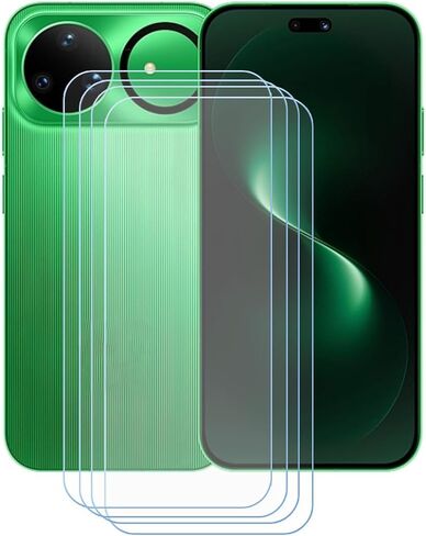 [4-Pack Tempered Glass for HMD Asha 505 (5,0") | 9H Hardness Anti-Scratch Anti-Fingerprint Anti-Bubble Compatible Full Coverage Clear Film in Kuwait
