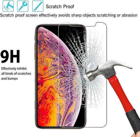 [2-Pack Tempered Glass for Infinix Hot 70 Pro (6,76") | 9H Hardness Anti-Scratch Anti-Fingerprint Anti-Bubble Compatible Full Coverage Clear Film in Kuwait
