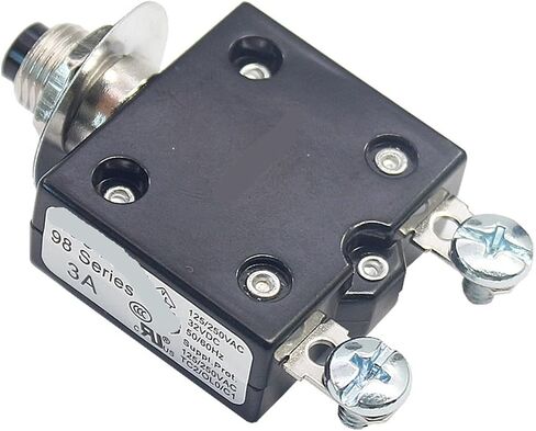 3pcs 98 Series 40A Circuit Breakers 125/250VAC Manual Push Reset in Kuwait