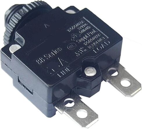 1PC Reset Fuse Circuit Breaker 12A Thermal Switch Overload Protector Push Button Black in Kuwait