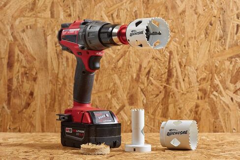 Disston QuickCore 7 pc Set - 1 Each: 1", 1-1/4", 1-1/2", 1-3/4", 2", and 2-1/2" Hole saws, Arbor with a Pilot Drill bit, Hex Key in Kuwait
