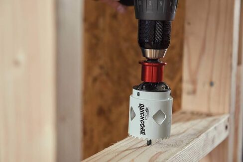Disston QuickCore 7 pc Set - 1 Each: 1", 1-1/4", 1-1/2", 1-3/4", 2", and 2-1/2" Hole saws, Arbor with a Pilot Drill bit, Hex Key in Kuwait