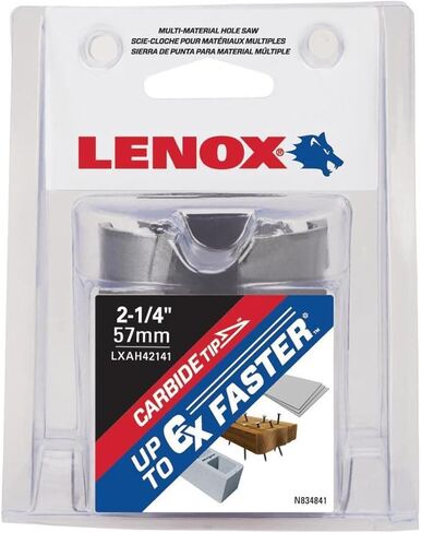 LENOX Tools Hole Saw, Carbide, 2 1/4-Inch, 57MM (LXAH42141) in Kuwait