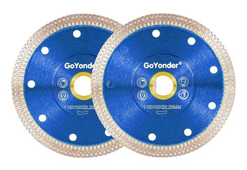 GoYonder 4.5" Diamond Tile Blade for Angle Grinder, Super Thin Diamond Saw Blade Grinder Blades for Wet Dry Cutting, Diamond Blade for Cutting Ceramic, Porcelain, Tiles, Granite, Marbles in Kuwait
