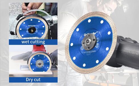 GoYonder 4.5" Diamond Tile Blade for Angle Grinder, Super Thin Diamond Saw Blade Grinder Blades for Wet Dry Cutting, Diamond Blade for Cutting Ceramic, Porcelain, Tiles, Granite, Marbles in Kuwait
