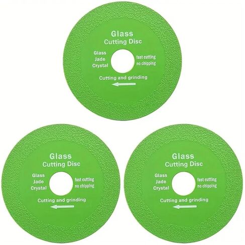 Discos para Cortar Ceramica 3PCS Ultra-Thin Diamond Saw Blade for Glass Ceramic Tile & Crystal Wine Bottle Cutting(115x22.23mm) in Kuwait