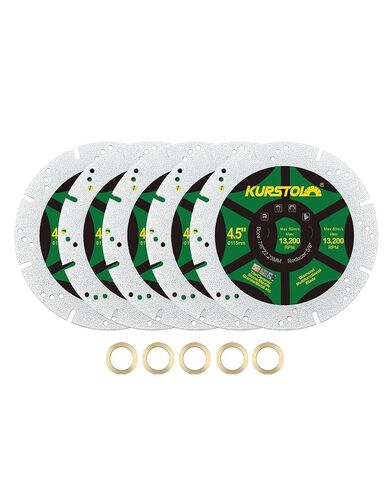 Diamond Blades 4-1/2 Inch 5pcs- KURSTOL Diamond Multi-Purpose Saw Blades Angle Grinder Cutting Disc for Marble, Granite, Tile, Ceramic, Porcelain, Metal, Stone in Kuwait
