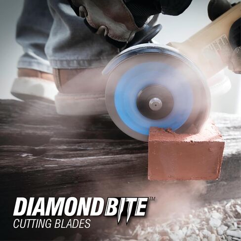 Spyder Diamond Bite 4.5" Diameter Wet/Dry Turbo Rim Diamond Cutting Blade for Angle Grinders, Fast and Clean Cuts, 7/8" Arbor with 5/8" Adapter Bushing (14116) in Kuwait