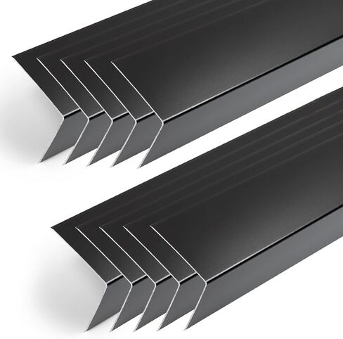 10Pack 48" Metal Corner Protector,Aluminum Corner Guards L molding Tile Trim, Suit for Wall Door Frame Cabinet Baseboard Decor, Size 48in x 1.6in (Black) in Kuwait