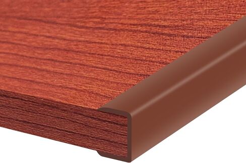Rubber Edge Trim, 1 Inch(25mm) Self Adhesive Peel and Stick Edge Guards, Flexible U Shaped Strip for Kitchen &Garbage Drawer Fronts, Cabinets, Desks and Shelfves, Brown, 10Ft in Kuwait