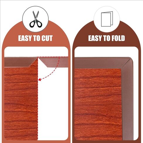 Rubber Edge Trim, 1 Inch(25mm) Self Adhesive Peel and Stick Edge Guards, Flexible U Shaped Strip for Kitchen &Garbage Drawer Fronts, Cabinets, Desks and Shelfves, Brown, 10Ft in Kuwait