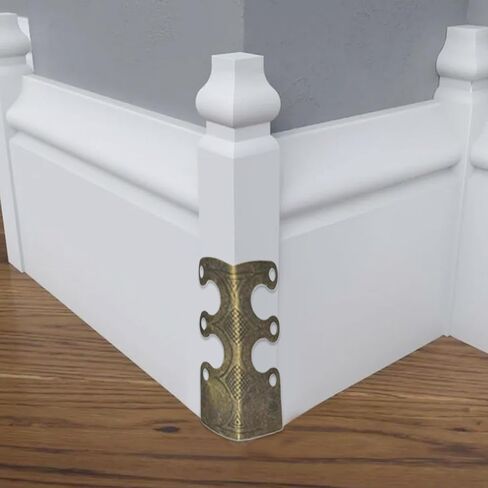 Metal Baseboard Corner Protectors 10 Pieces Furniture Protection Supplies | Box Edge Guard Protector for Renters Landlords Office Apartment Living Room Bedroom Table Doorways Hallways Cabinets in Kuwait