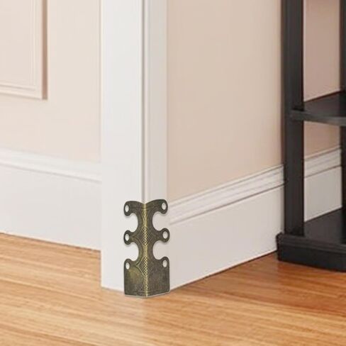 Metal Baseboard Corner Protectors 10 Pieces Furniture Protection Supplies | Box Edge Guard Protector for Renters Landlords Office Apartment Living Room Bedroom Table Doorways Hallways Cabinets in Kuwait