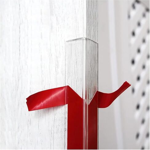 Clear Edge Protector Strip, L Shape Wall Corner Guards Corner Shield, Furniture Bumper Decor Cover Clear Corner Guard Plastic Self-Adhesive Corner Trim Strip, Clear Corner Protectors with Tapes ( Size in Kuwait