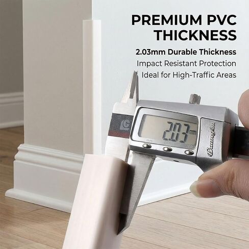 Self-Adhesive Corner Protectors for Walls, 1" x 1" PVC Metal-Look Corner Guard, Waterproof Wall Edge Protector Strip, Pet Scratch Guard for Cabinet Table Baseboard(Almond,59.1in) in Kuwait