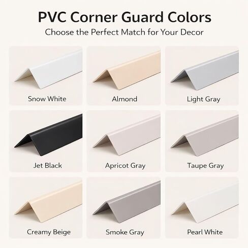 Self-Adhesive Corner Protectors for Walls, 1" x 1" PVC Metal-Look Corner Guard, Waterproof Wall Edge Protector Strip, Pet Scratch Guard for Cabinet Table Baseboard(Almond,59.1in) in Kuwait