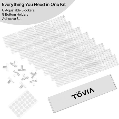 Tovia Clear Under Couch Blocker, Pets & Baby Toy Blocker, Adjustable Barrier for Under Sofa & Furniture, 100 Inch Coverage, Floor-Safe Adhesive Base, Removable Panels for Easy Cleaning in Kuwait