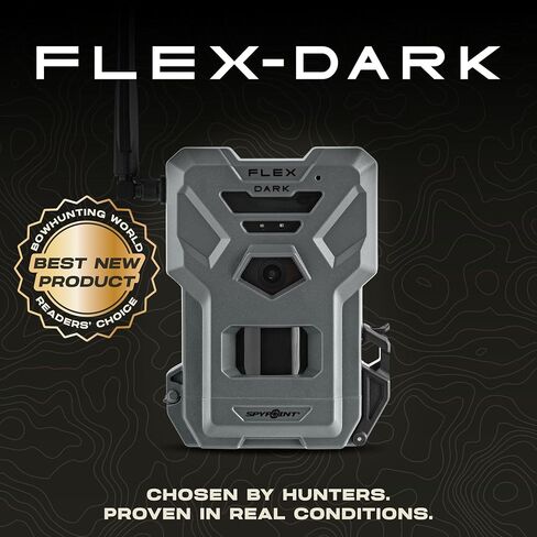 SPYPOINT Flex-Dark Twin Starter Pack with 2 SD Card - Cellular Trail Camera, 40MP Photos, 1080p Video + Sound, No-Glow Game Camera, Hunting Night Vision, Motion Activated,100ft Detection | Two Flex-Dark Cellular Cameras, 40MP Photos, 1080p Video with Soun in Kuwait