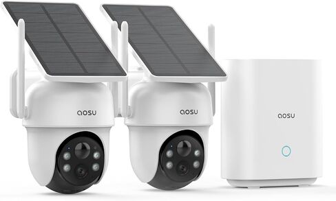 aosu D1 Classic 4-Cam Kit, Security Cameras Wireless Outdoor, Solar Powered in Saudi Arabia