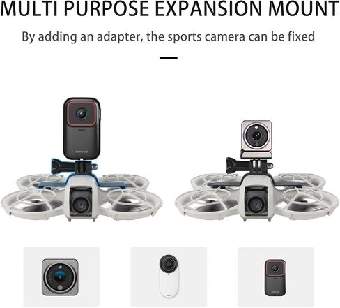 Neo Quadcopter Camera Mounts, NEO Top Mount Bracket for DJI Neo Drone Extension Adapter Compatible with Insta360 GO Utra/GO 3S /Go3 Camera, 14g Light Weight Vlog Accessories, Not for NEO 2 in Kuwait