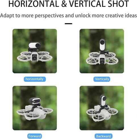 Neo Quadcopter Camera Mounts, NEO Top Mount Bracket for DJI Neo Drone Extension Adapter Compatible with Insta360 GO Utra/GO 3S /Go3 Camera, 14g Light Weight Vlog Accessories, Not for NEO 2 in Kuwait