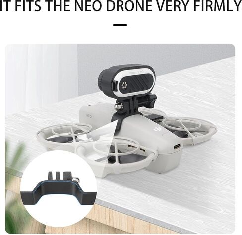 Neo Quadcopter Camera Mounts, NEO Top Mount Bracket for DJI Neo Drone Extension Adapter Compatible with Insta360 GO Utra/GO 3S /Go3 Camera, 14g Light Weight Vlog Accessories, Not for NEO 2 in Kuwait