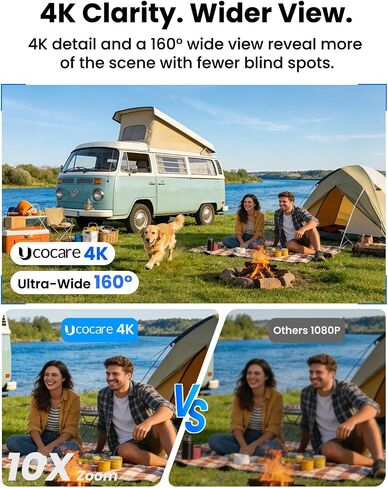 4G LTE Spy Camera No WiFi Needed with SIM Card, UCOCARE 4K Mini Hidden Camera for Car Anti-Theft & Vandalism, AI Radar Motion Detection Through Glass & Alert, 5200mAh Battery, No Red Glow Night Vision in Kuwait