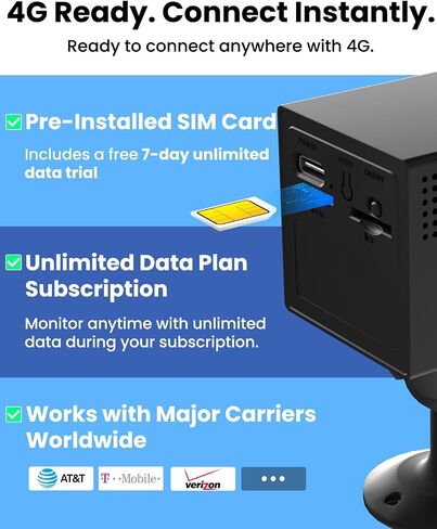 4G LTE Spy Camera No WiFi Needed with SIM Card, UCOCARE 4K Mini Hidden Camera for Car Anti-Theft & Vandalism, AI Radar Motion Detection Through Glass & Alert, 5200mAh Battery, No Red Glow Night Vision in Kuwait