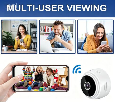 Mini Hidden Security Camera 1080P Spy Camera Small Nanny with Phone App, Infrared Night Vision, Motion Detection, Wi-Fi, Battery Powered, Indoor Pet Baby Monitor, 2 Packs in Kuwait