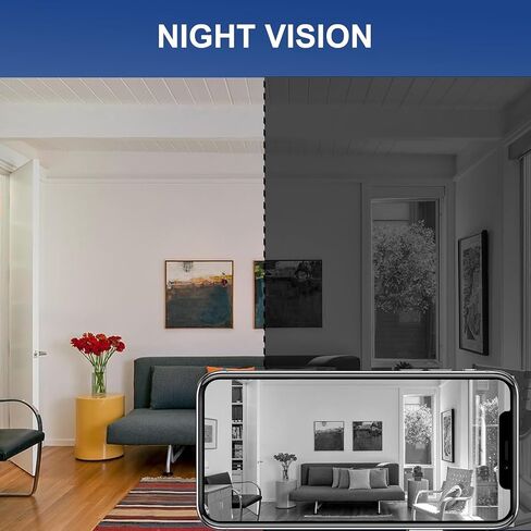 Mini Hidden Security Camera 1080P Spy Camera Small Nanny with Phone App, Infrared Night Vision, Motion Detection, Wi-Fi, Battery Powered, Indoor Pet Baby Monitor, 2 Packs in Kuwait