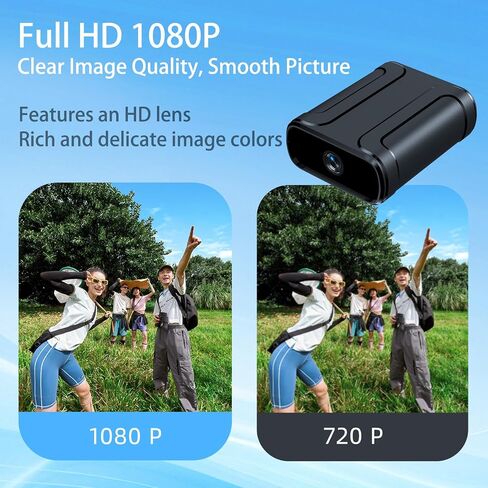 Mini Camera,Portable Cameras,1080P HD Indoor Security Surveillance Camera,Motion Detection,Loop Record,Night Vison,Gravity Sensor,Caring for Babies and securing Property,NO WiFi Needed in Kuwait