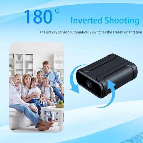 Mini Camera,Portable Cameras,1080P HD Indoor Security Surveillance Camera,Motion Detection,Loop Record,Night Vison,Gravity Sensor,Caring for Babies and securing Property,NO WiFi Needed in Kuwait