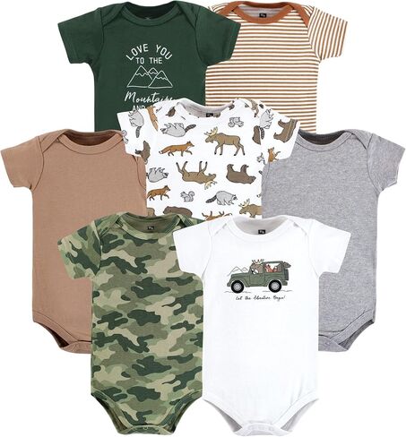 Hudson Baby Baby Cotton Bodysuits 7-pack in Kuwait